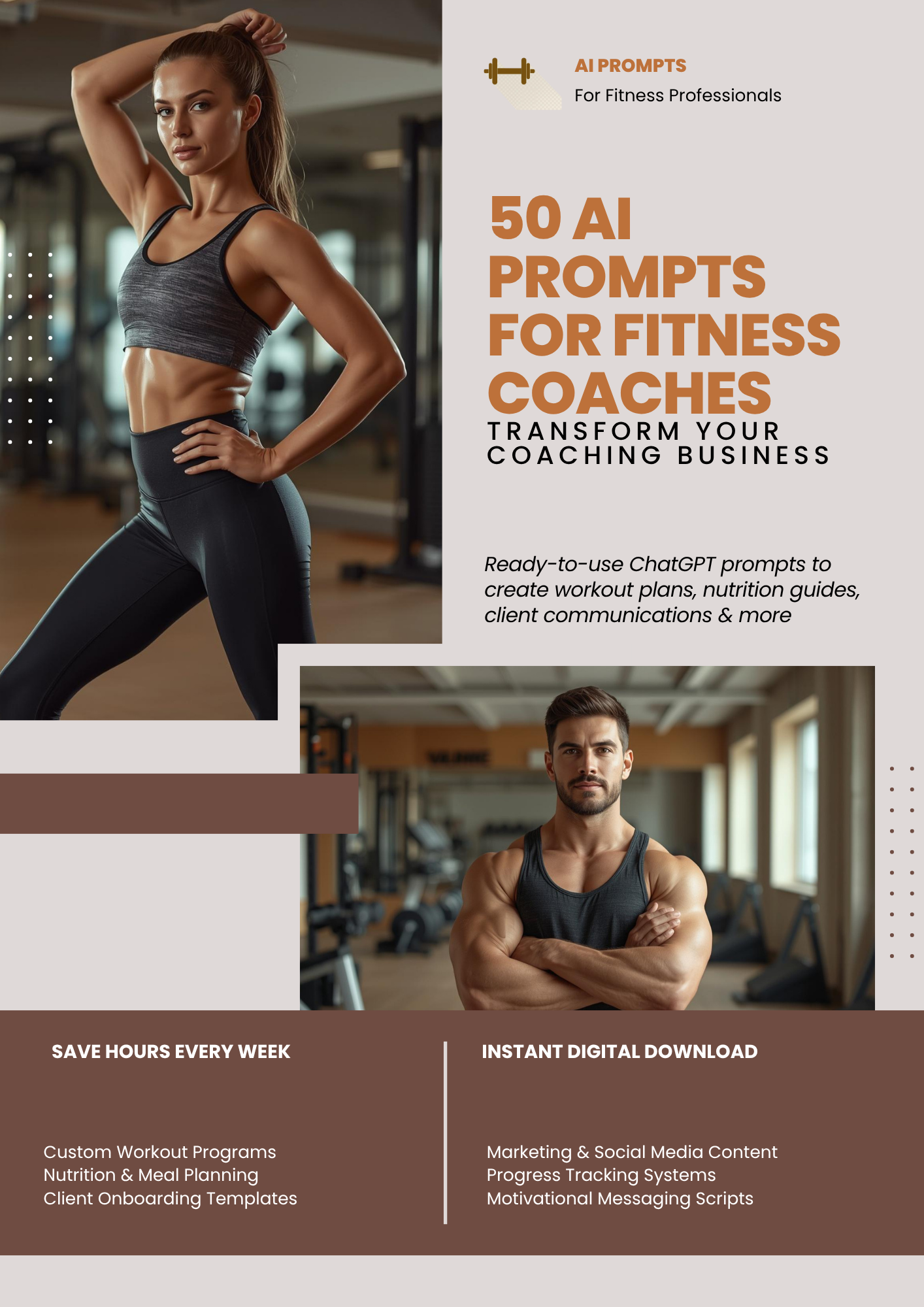 50 AI prompts E-book for fitness professionals